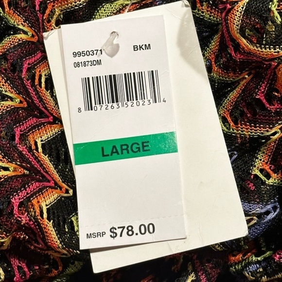 NWT Becca Carnavale Rainbow Sheer Woven Missoni Inspired Cover-Up Pants Large - Picture 12 of 16